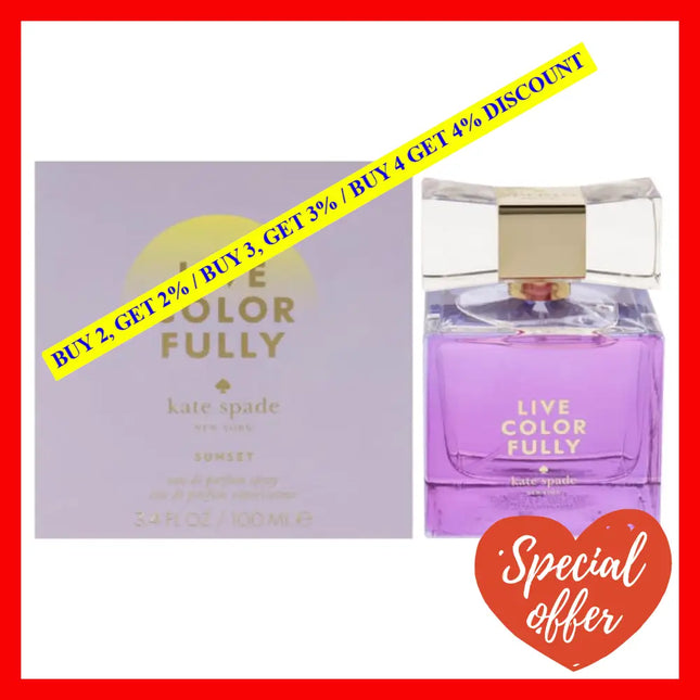 Live Colorfully Sunset By Kate Spade For Women - 3.4 Oz Edp Spray (Tester)