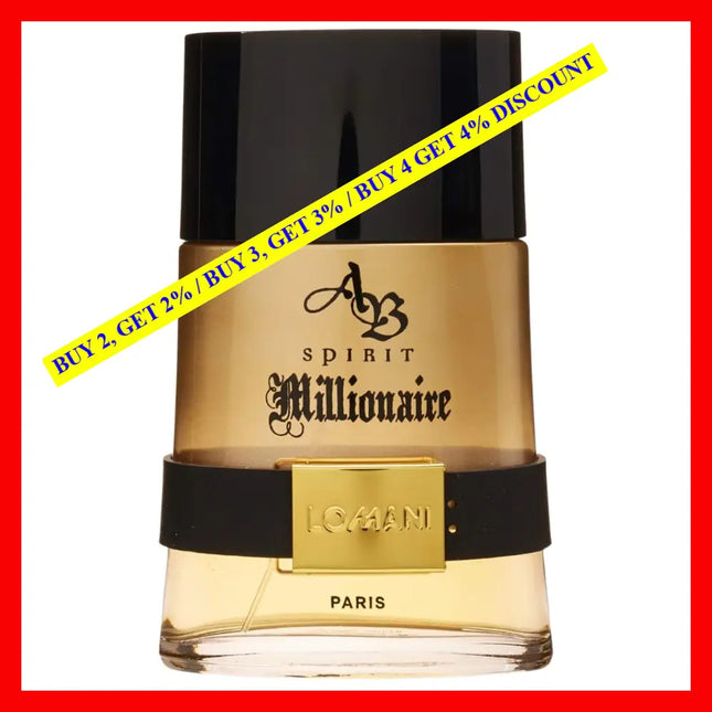 Lomani Ab Spirit Millionaire For Men Eau De Toilette 3.3 Oz 100 Ml Spray