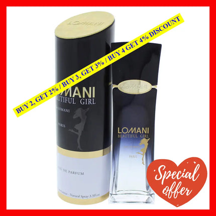 Lomani Beautiful Girl By For Women - 3.3 Oz Edp Spray