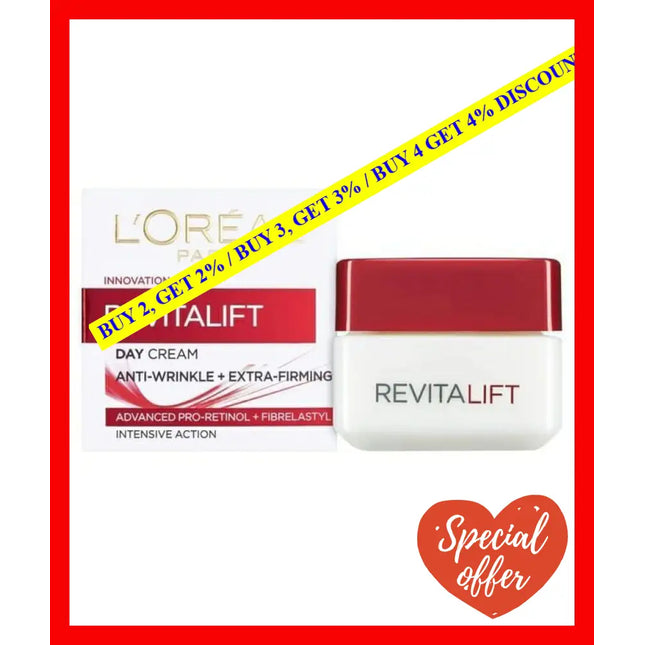 Loreal Paris Revitalift Anti-Wrinkle And Firming Day Cream 50Ml - 5011408030501