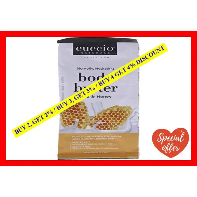 Luxury Spa Non-Oily Hydrating Butter - Milk And Honey By Cuccio Naturale For Unisex 0.7 Oz Body