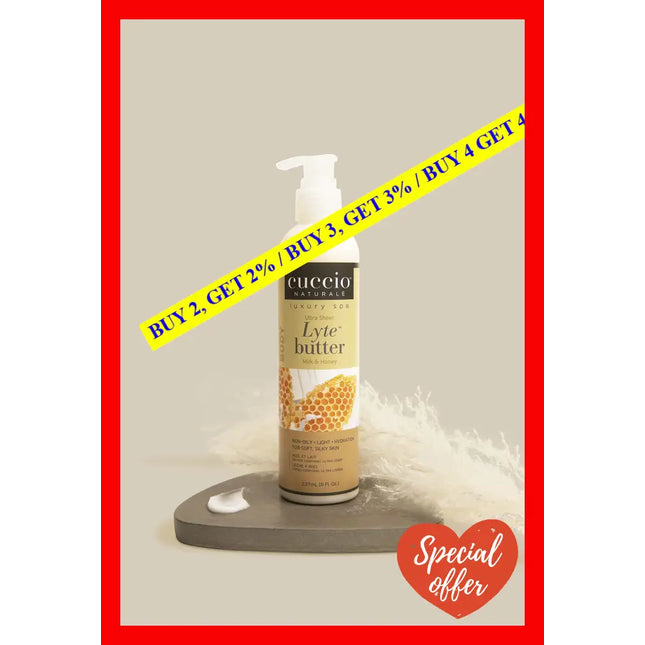 Lyte Ultra-Sheer Body Butter - Milk And Honey By Cuccio Naturale For Unisex 8 Oz Lotion