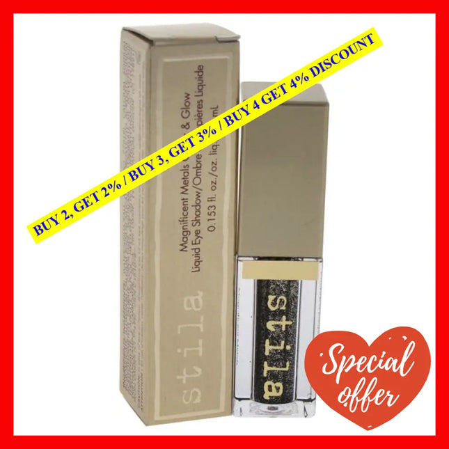 Magnificent Metals Glitter & Glow Liquid Eye Shadow - Molten Midnight By Stila For Women 0.15 Oz