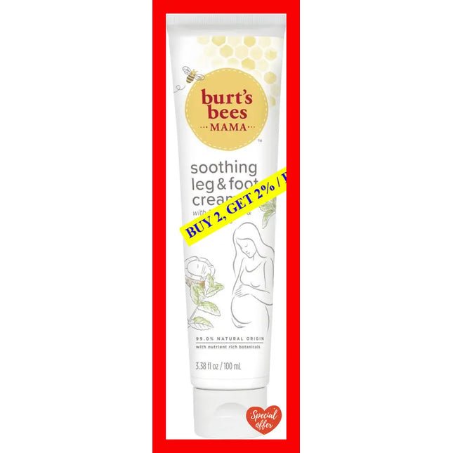 Mama Bee Leg And Foot Creme By Burts Bees For Women - 3.38 Oz Cream