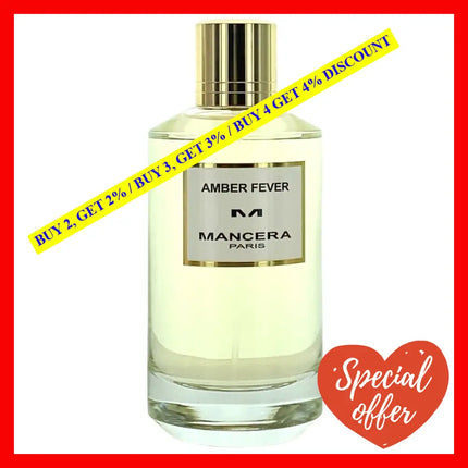 Mancera Amber Fever Perfume Eau De Parfum Unisex 4 Oz 120 Ml Spray