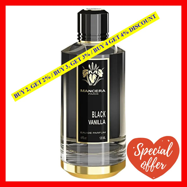 Mancera Black Vanilla Perfume 4.0Oz/120Ml Eau De Parfum Spray