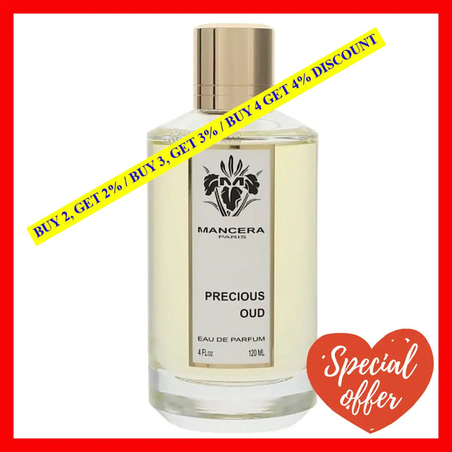 Mancera Precious Oud Perfume Eau De Parfum Unisex 4 Oz 120 Ml Unisex