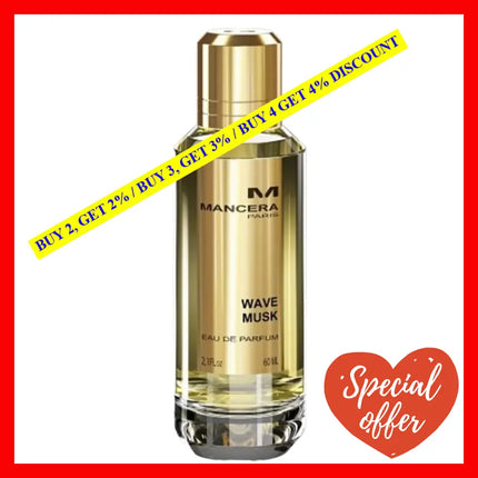 Mancera Wave Musk 2Oz - 60Ml Eau De Parfum For Men And Women