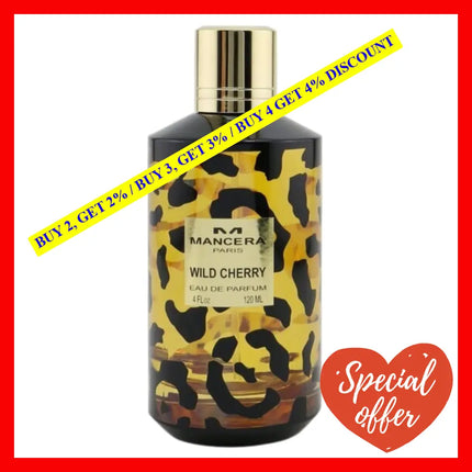 Mancera Wild Cherry For Women Eau De Parfum Spray 4.0Oz/120Ml