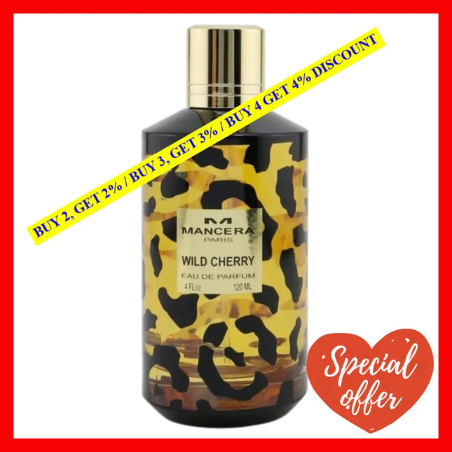 Mancera Wild Cherry For Women Eau De Parfum Spray 4.0Oz/120Ml