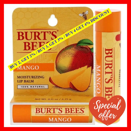 Mango Moisturizing Lip Balm Blister By Burts Bees For Unisex - 0.15 Oz