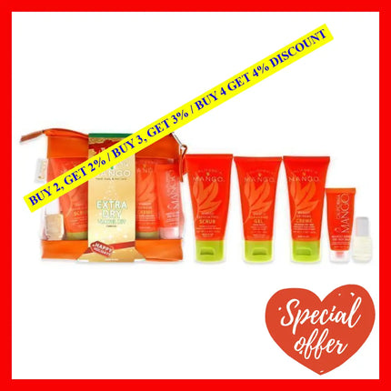 Mango To Go Travel Kit - Extra Dry Skin By California For Unisex 6 Pc 2.2Oz Exfoliating Scrub