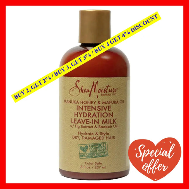 Manuka Honey And Mafura Oil Intensive Hydration Leave-In Milk By Shea Moisture For Unisex - 8 Oz