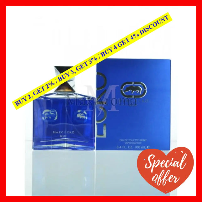 Marc Ecko Blue Cologne For Men Eau De Toilette Spray Ml 3.4 Oz / 100 Ml