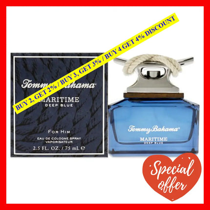 Maritime Deep Blue By Tommy Bahama For Men - 2.5 Oz Edc Spray