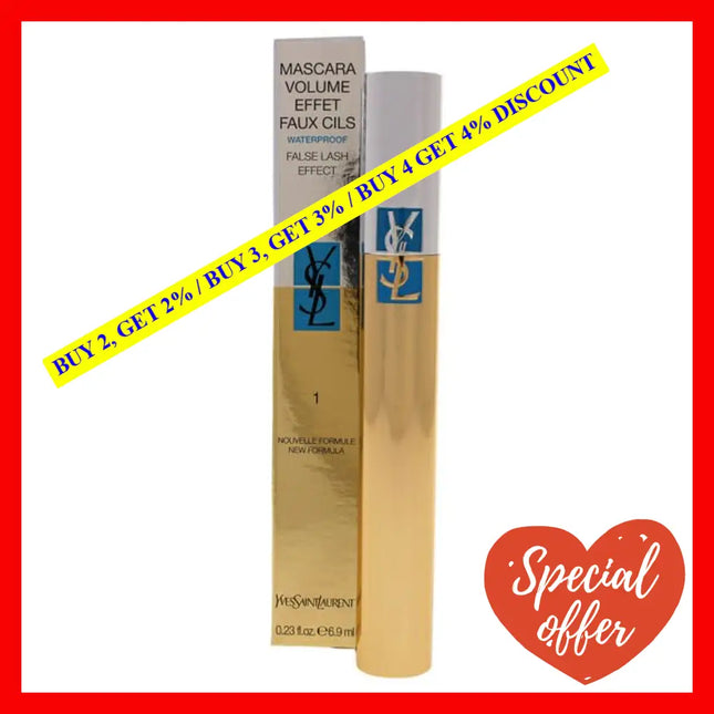Mascara Volume Effet Faux Cils Waterproof Luxurious - 1 Charcoal Black By Yves Saint Laurent For