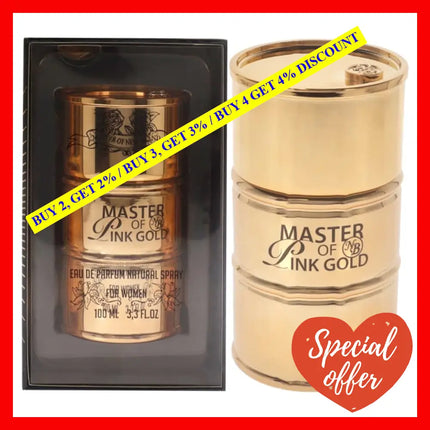 Master Of Pink Gold By New Brand For Women - 3.3 Oz Edp Spray