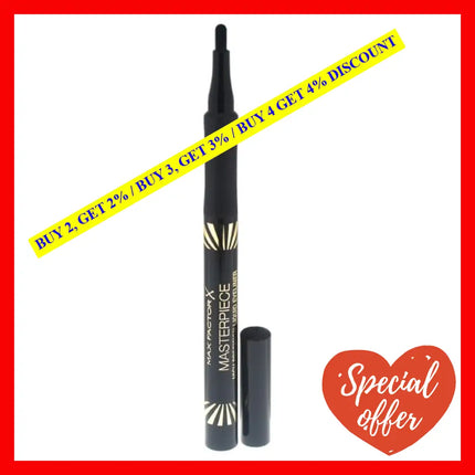 Masterpiece Liquid Eyeliner Velvet Black Porcelain 030 By Max Factor For Women - 0.001 Oz