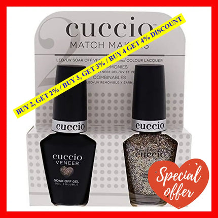 Match Makers Set - Bean There Done That By Cuccio Colour For Women 2 Pc 0.44Oz Veneer Soak Of Gel