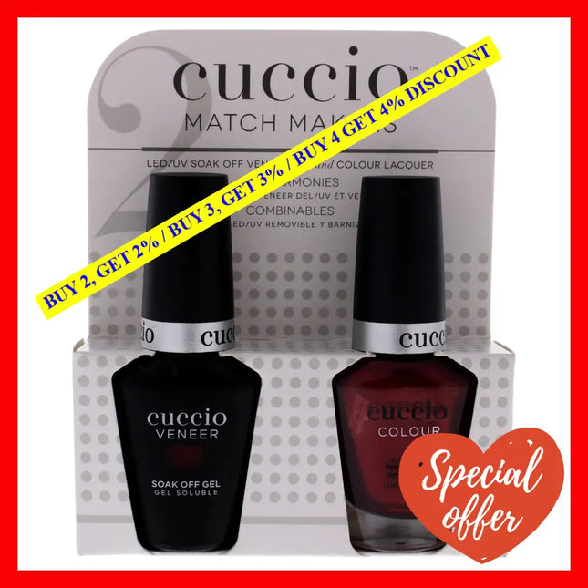 Match Makers Set - Give It A Twirl By Cuccio Colour For Women 2 Pc 0.44Oz Veneer Soak Of Gel Nail