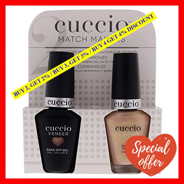 Match Makers Set - Los Angeles Luscious By Cuccio Colour For Women 2 Pc 0.44Oz Veneer Soak Off Gel