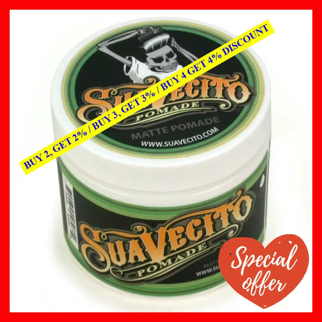 Matte Pomade By Suavecito For Men - 4 Oz
