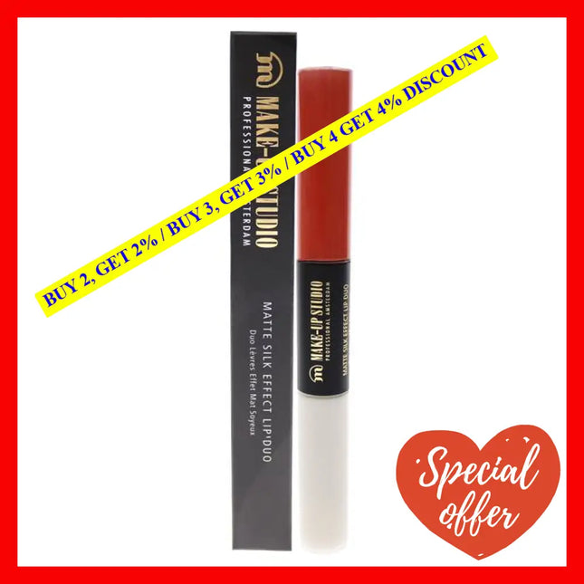 Matte Silk Effect Lip Duo - Charming Coral By Make-Up Studio For Women 2 X 0.1 Oz Lipstick