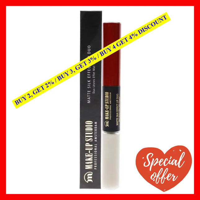 Matte Silk Effect Lip Duo - Sincerely Red By Make-Up Studio For Women 2 X 0.1 Oz Lipstick
