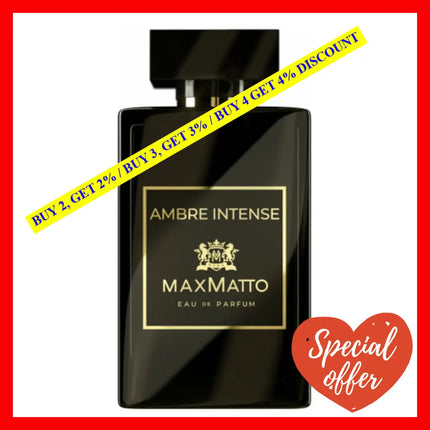 Maxmatto Ambre Intense Eau De Parfum Spray 3.4Oz - 100Ml
