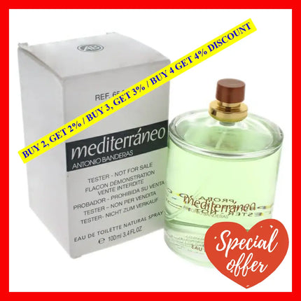 Mediterraneo By Antonio Banderas For Men - 3.4 Oz Edt Spray (Tester)