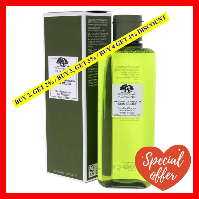 Mega-Mushroom Skin Relief Micellar Cleanser By Origins For Unisex - 6.7 Oz
