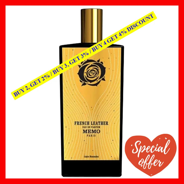 Memo Paris French Leather Unisex Eau De Parfum Spray 2.53 Oz Unisex(Craft Box)