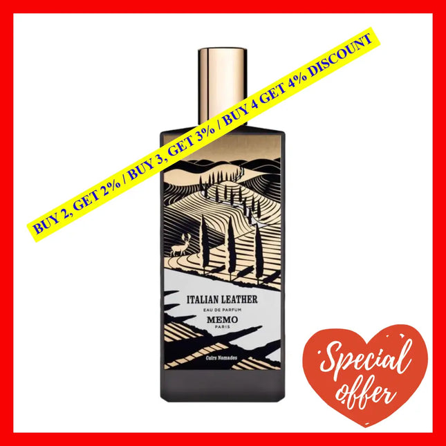 Memo Paris Italian Leather New Packaging Eau De Parfum Spray 2.5 Oz 75Ml