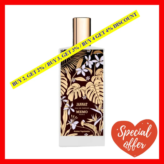 Memo Paris Jannat New Packaging Eau De Parfum Spray 2.5 Oz-75Ml Unisex Packing