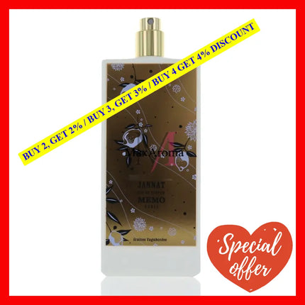 Memo Paris Jannat Perfume Tester Eau De Parfum Spray 2.5 Oz 75Ml Unisex No Cap