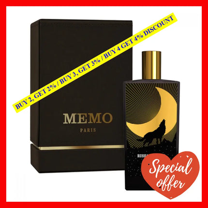 Memo Paris Russian Leather Perfume Eau De Parfum Spray 2.5 Oz 75Ml Unisex