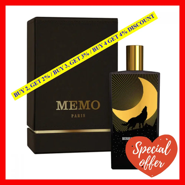 Memo Paris Russian Leather Perfume Eau De Parfum Spray 2.5 Oz 75Ml Unisex