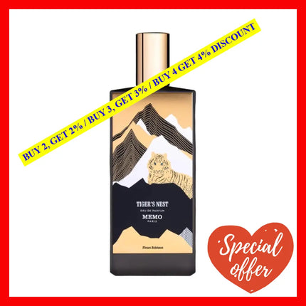 Memo Paris Tiger’s Nest New Packaging 2.5Oz / 75Ml Eau De Parfum Spray Packing