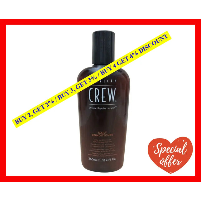 Men’s Conditioner By American Crew Daily For Soft Manageable Hair Naturally Derived Vegan Formula