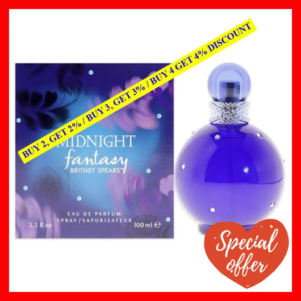 Midnight Fantasy By Britney Spears For Women - 3.3 Oz Edp Spray