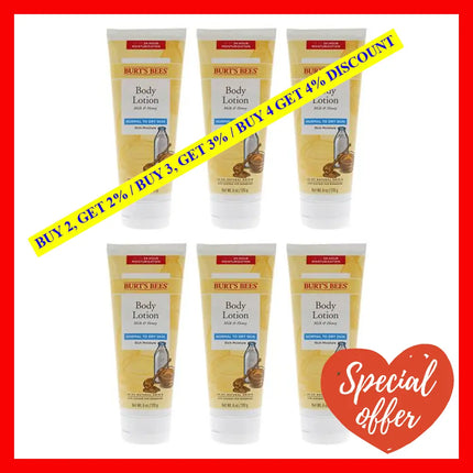 Milk And Honey Body Lotion By Burts Bees For Unisex - 6 Oz Pack Of