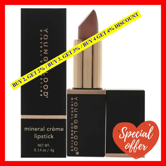 Mineral Creme Lipstick - Blushin Nude By Youngblood For Women 0.14 Oz