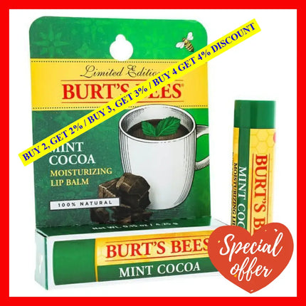 Mint Cocoa Moisturizing Lip Balm Blister By Burts Bees For Unisex - 0.15 Oz