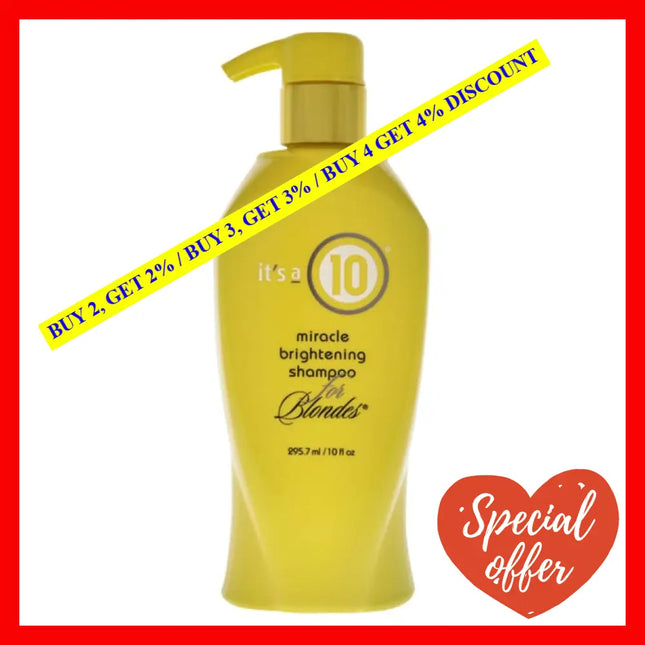 Miracle Brightening Shampoo For Blondes By Its A 10 For Unisex - Oz