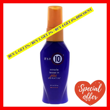 Miracle Leave In Plus Keratin By Its A 10 For Unisex - 2 Oz Spray
