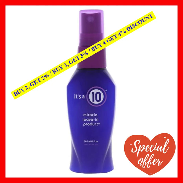 Miracle Leave In Product By Its A 10 For Unisex - 2 Oz Spray