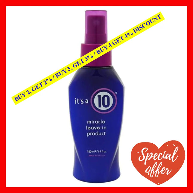 Miracle Leave-In Product By Its A 10 For Unisex - 4 Oz