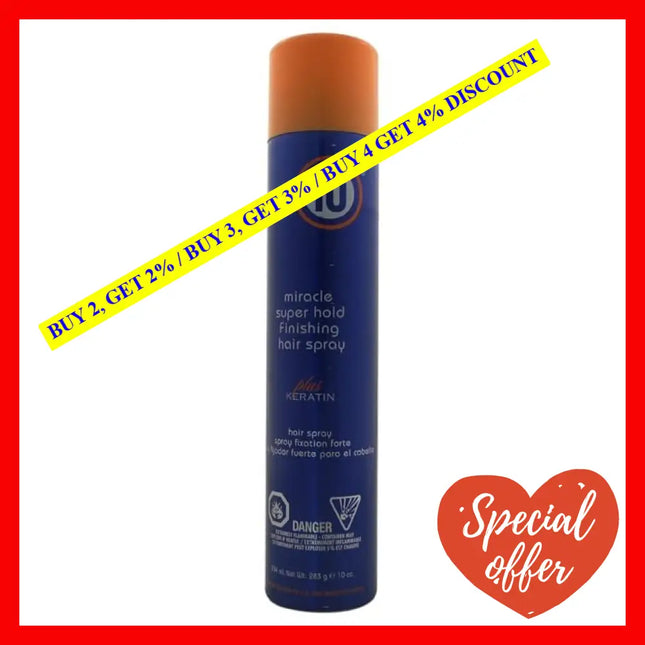 Miracle Super Hold Finishing Hairspray Plus Keratin By Its A 10 For Unisex - Oz Hair Spray