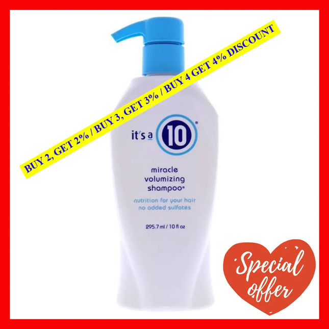 Miracle Volumizing Shampoo Sulfate-Free By Its A 10 For Unisex - Oz