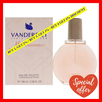 Miss Vanderbilt By Gloria For Women - 3.38 Oz Edt Spray